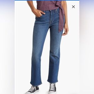 Madewell Cali Denim Boot Cut Kick Out Cropped Jeans